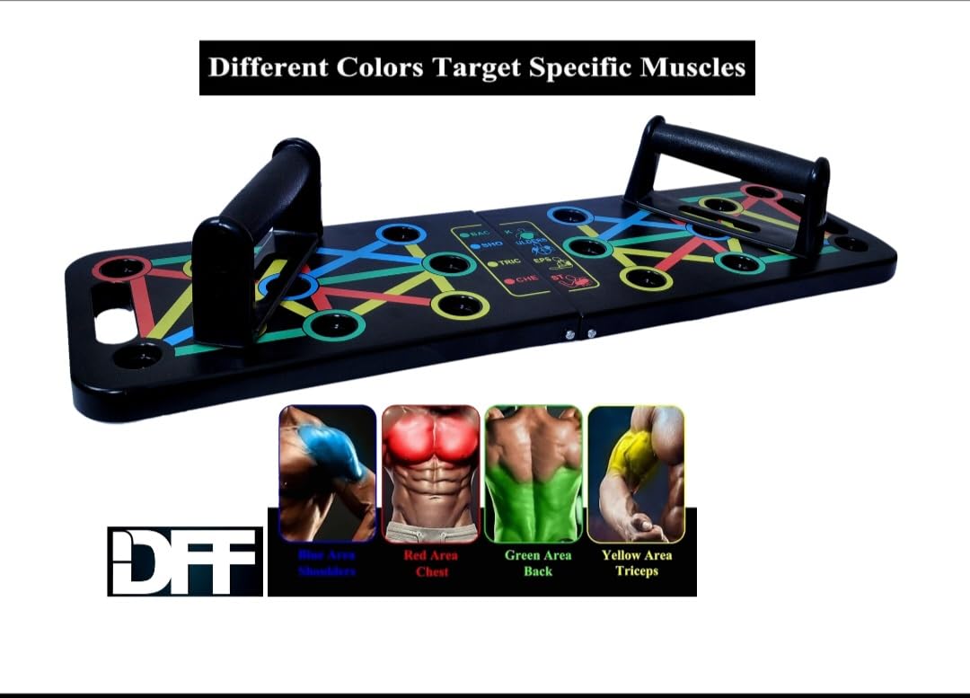 Manogyam Push Up Board | Multi-Mode Push-Up Bars & Stand for Home Gym Workouts