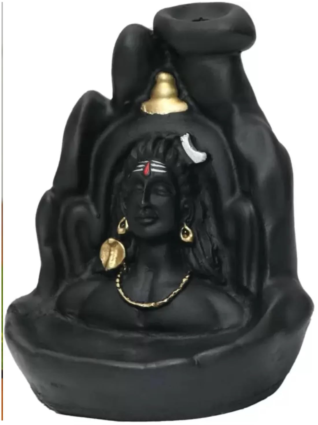 Lord Shiva Adiyogi Backflow Cone Holder with Free 101 Aroma Cones
