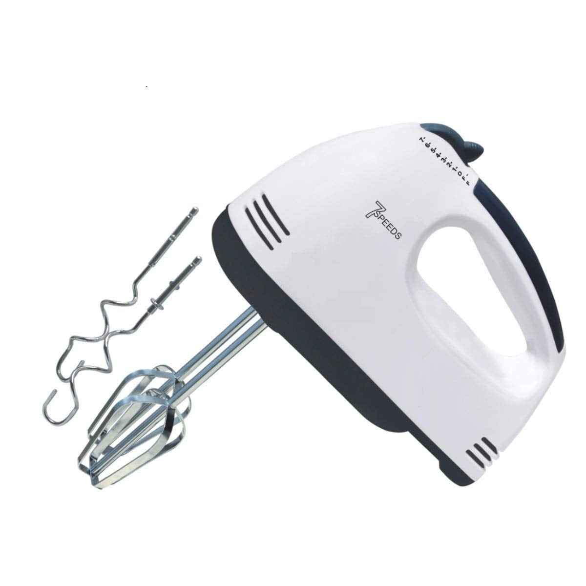 7-Speed Electric Hand Mixer – Multifunctional Egg Beater & Food Blender (White).