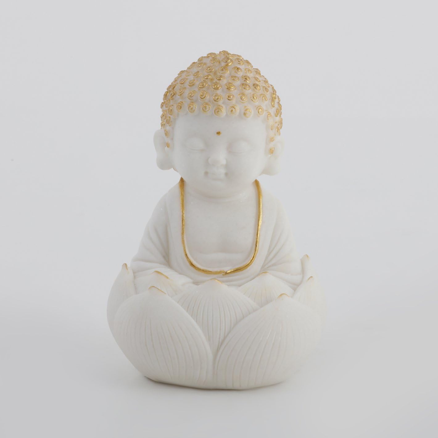 UrbanShilp Cute Lotus Baby Buddha Figurines (Set of 2) | Antique Decorative Showpiece