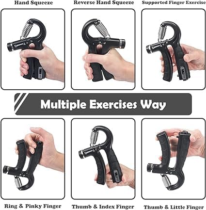 Adjustable Hand Grip Strengthener With Counter