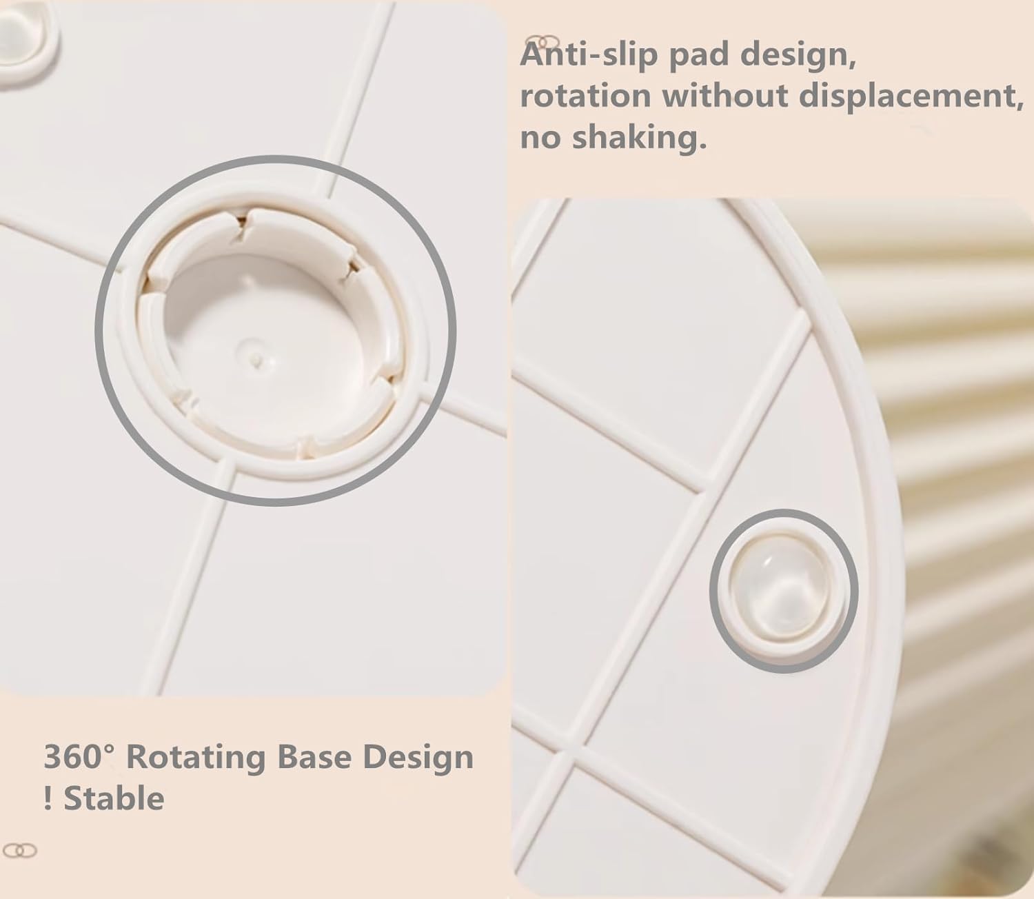 E-COSMOS® 360° Rotating Desk Organizer | Makeup Brush & Pencil Holder (White)