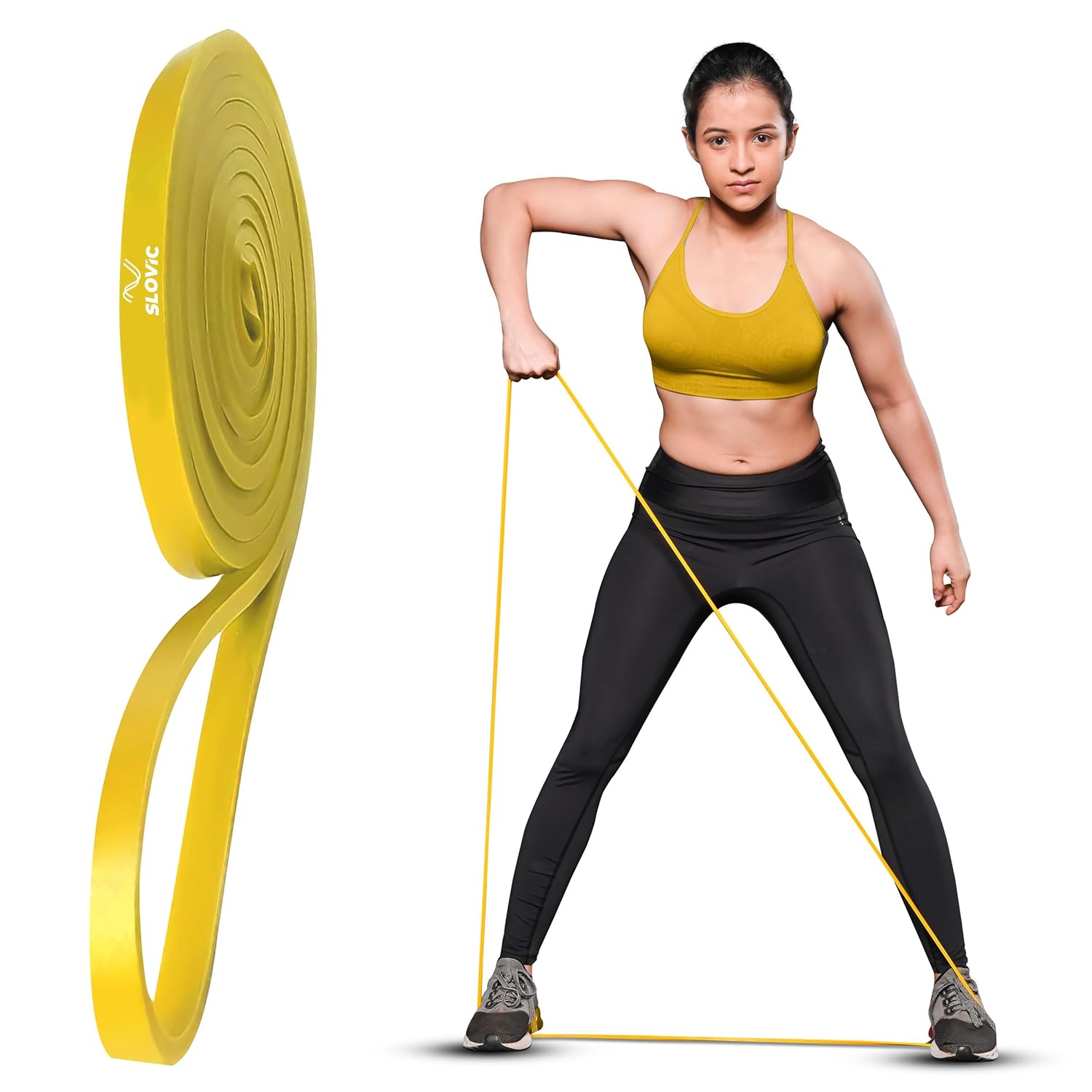 Slovic Resistance Band (Up to 5 KG) | Latex-Free Exercise & Stretching Band for Men & Women