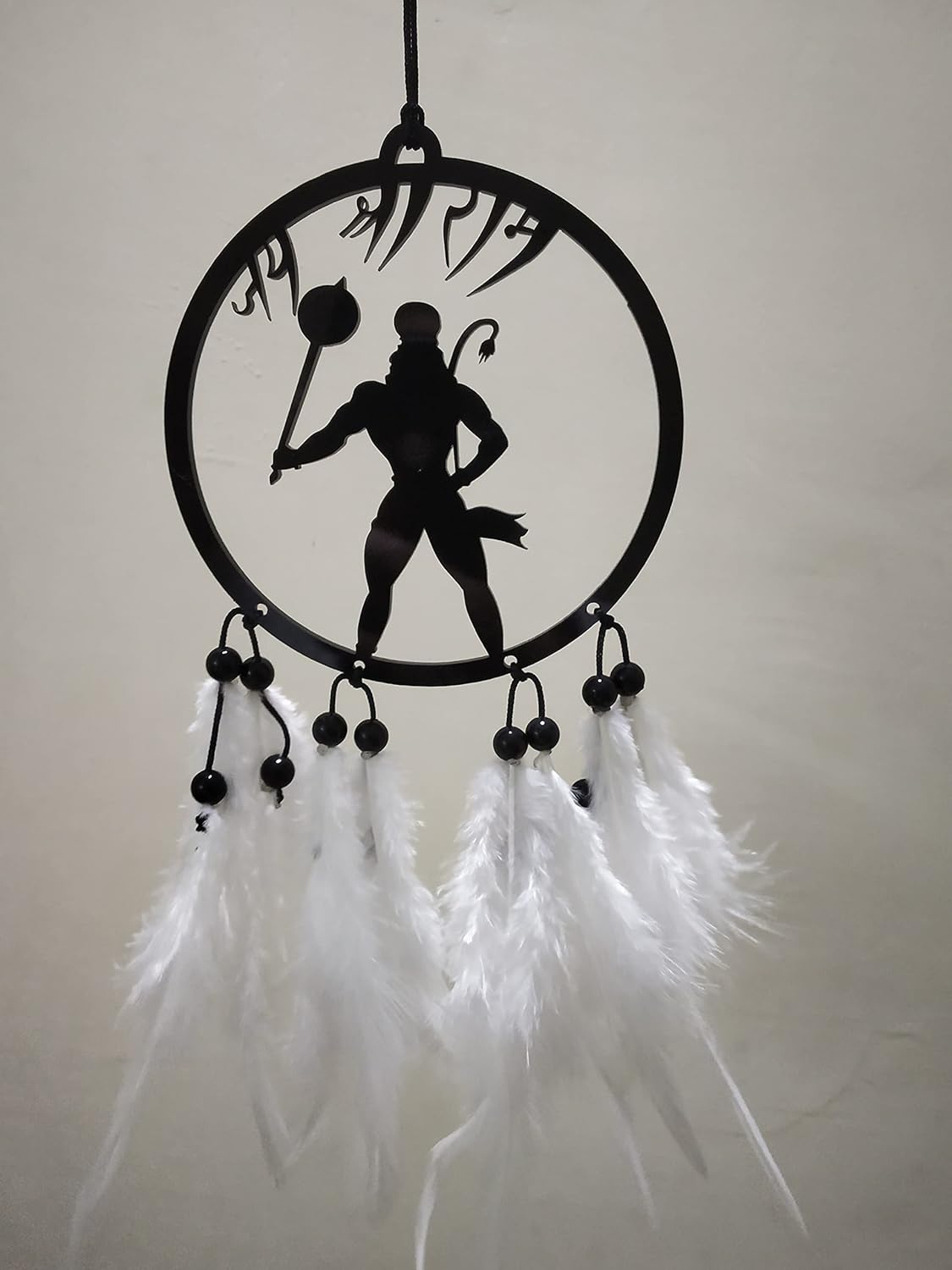 Bajrang Bali Hanuman Car & Wall Hanging Ornament | Temple Décor (23 × 10 × 2 cm)