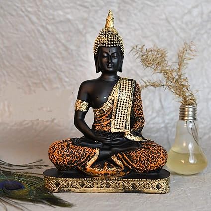 JAIPUR ACE Meditating Buddha Idol – Polyresin décor showpiece for home, office & gifting