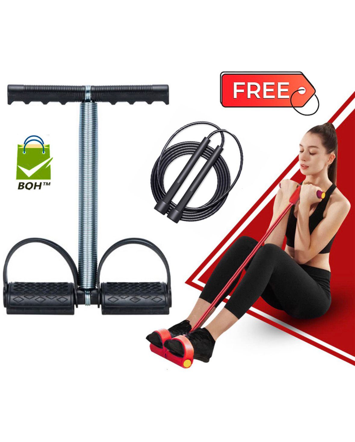 Strong Tummy Trimmer with Foame Grip Skipping Rope