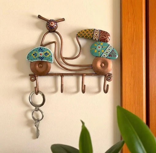 Entryway Organizer Designer Iron Scooter Wall Hook